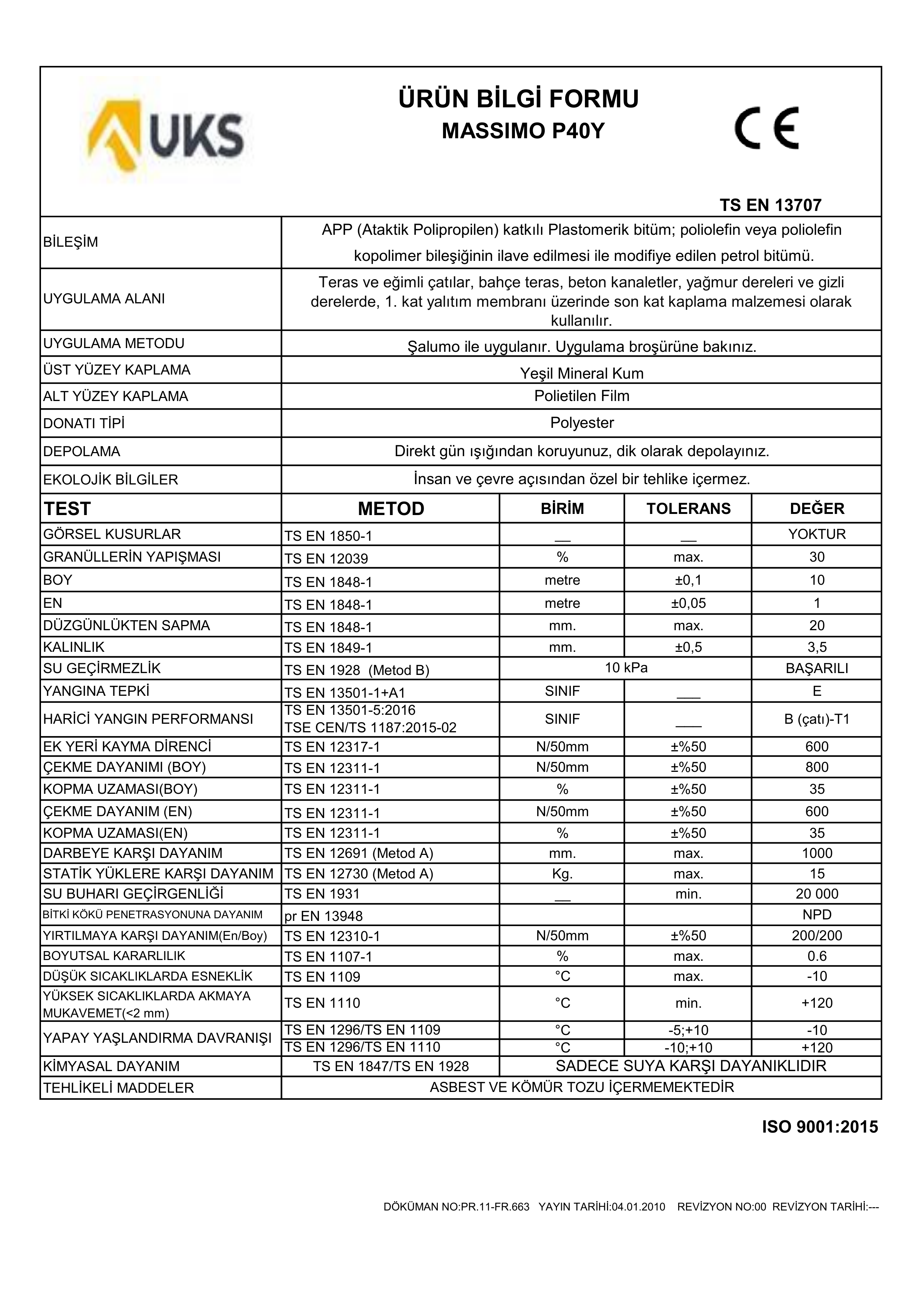 UKS MASSIMO P40Y